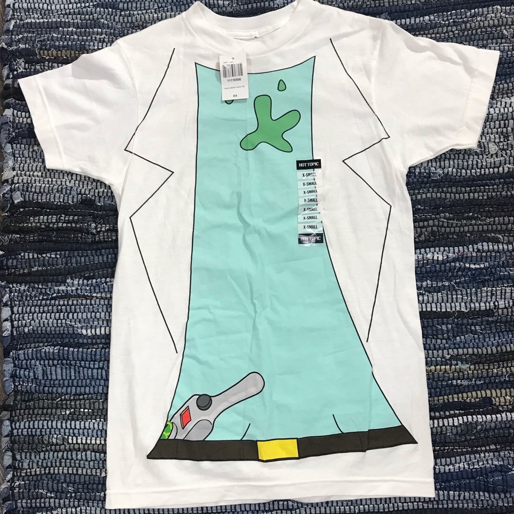 Rick And Morty Official T-Shirt Lab Gun Costume XS